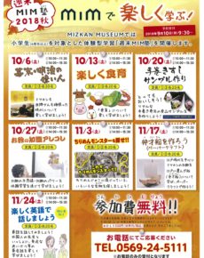 週末MIM塾2018秋「MIMで楽しく学ぶ!」