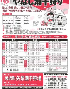 2020年 美浜 やなし潮干狩り