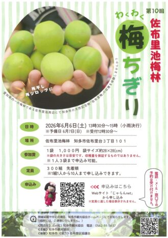 佐布里池梅林　わくわく梅ちぎり