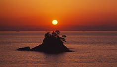 松島の夕日